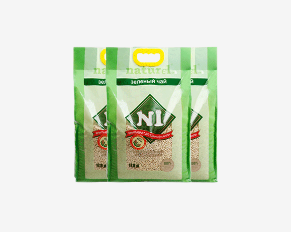 [直接买] N1原味玉米豆腐猫砂17.5L*3包（1.5mm颗粒）