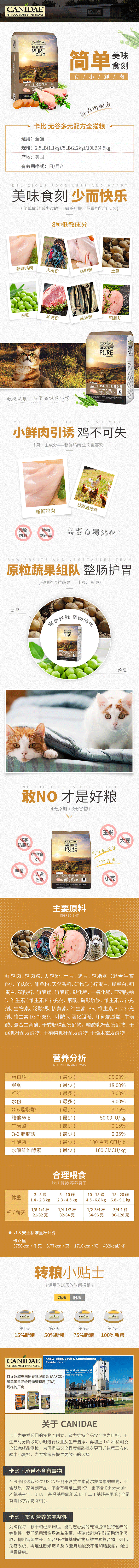 正品无标 卡比无谷全猫粮10磅鸡肉口味卡比猫粮 猫粮 铲屎官爱省钱petplus 萌宠之源