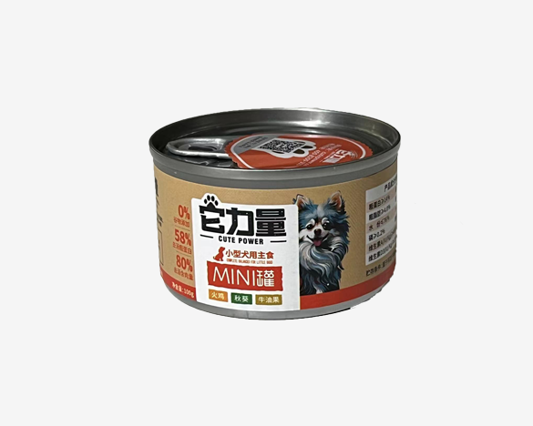 小型犬专用全价主食罐头 它力量MINI罐  火鸡南瓜秋葵口味100g*24罐