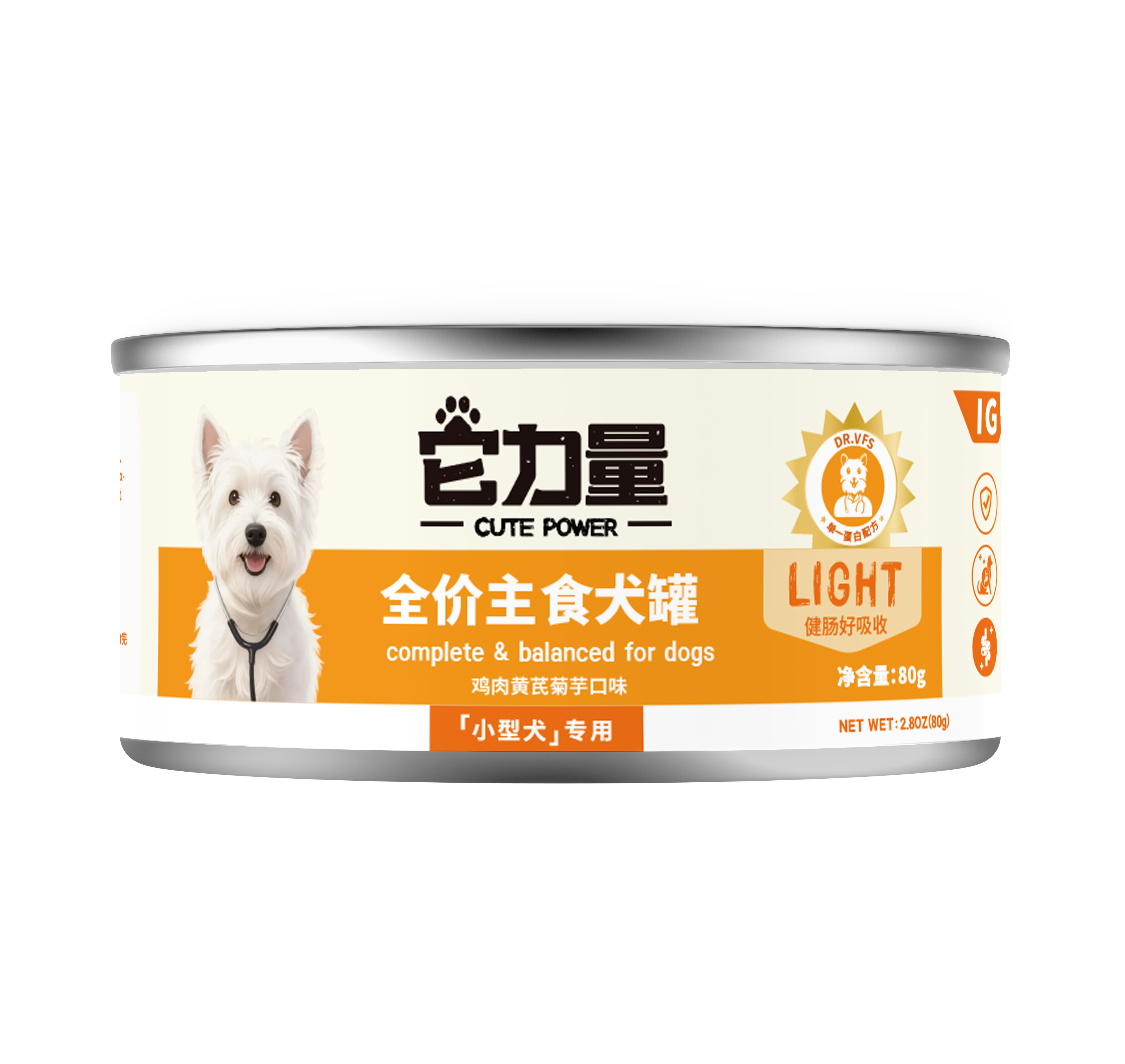 它力量VFS 全价主食犬罐 鸡肉黄芪菊芋口味 80g