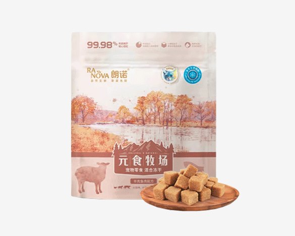 朗诺元食牧场冻干猫零食 羊肉+鱼肉配方110g