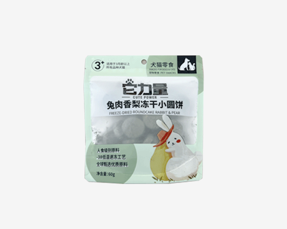 它力量 犬猫通用零食兔肉香梨冻干小圆饼60g