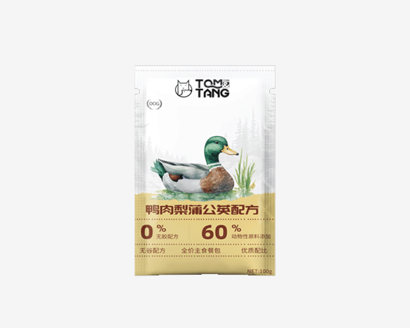 TOM&TANG汤姆糖犬用主食餐包鸭肉梨蒲公英口味100g*1包
