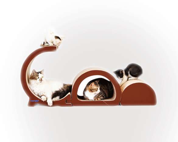 多猫家庭必备 得酷豪华组合型GD瓦楞纸猫抓板