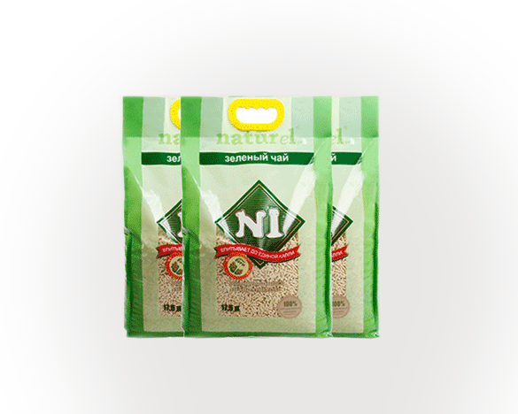 N1豆腐猫砂6.5kg*3包整箱 绿茶味（2.0mm颗粒）