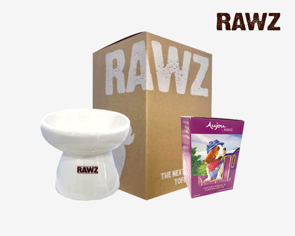 RAWZ罗斯定制款狗用礼盒（护脊陶瓷碗一个+Aujou餐包一盒+礼盒一个）