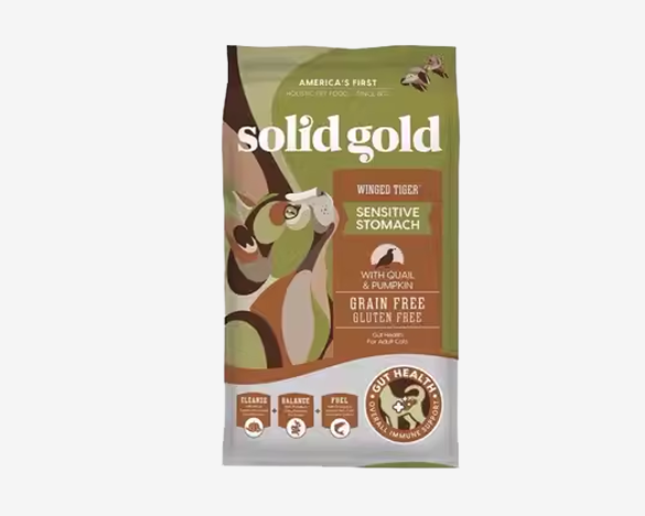 Solid Gold素力高 低敏鹌鹑配方无谷全猫粮3磅