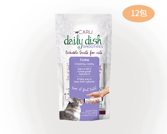 caru卡鲁纯肉猫条12包整盒装吞拿鱼口味（14G*4条/包）