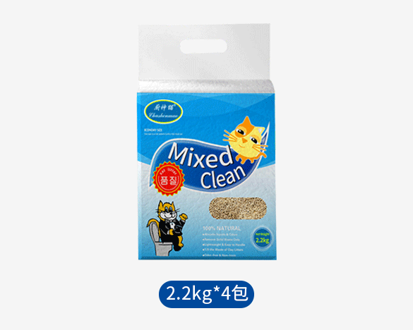 厨神猫豆腐膨润土混合猫砂2.2kg*4包（2.0mm）