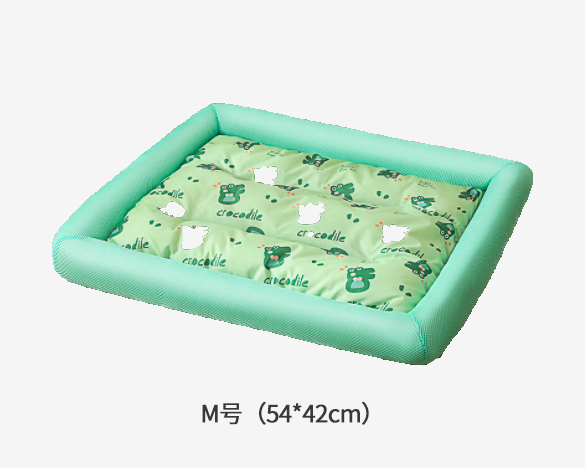 夏季宠物冰凉垫猫咪狗狗冰垫猫窝狗窝 绿色小恐龙M号（54*42cm）