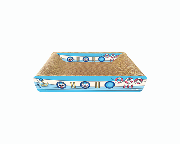得酷 瓦楞纸轮船猫窝猫玩具猫抓板 沙发款（10斤内适用）