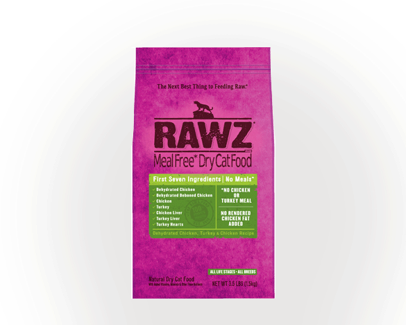 正品标！RAWZ罗斯脱水鸡肉火鸡无谷全猫粮1.75磅