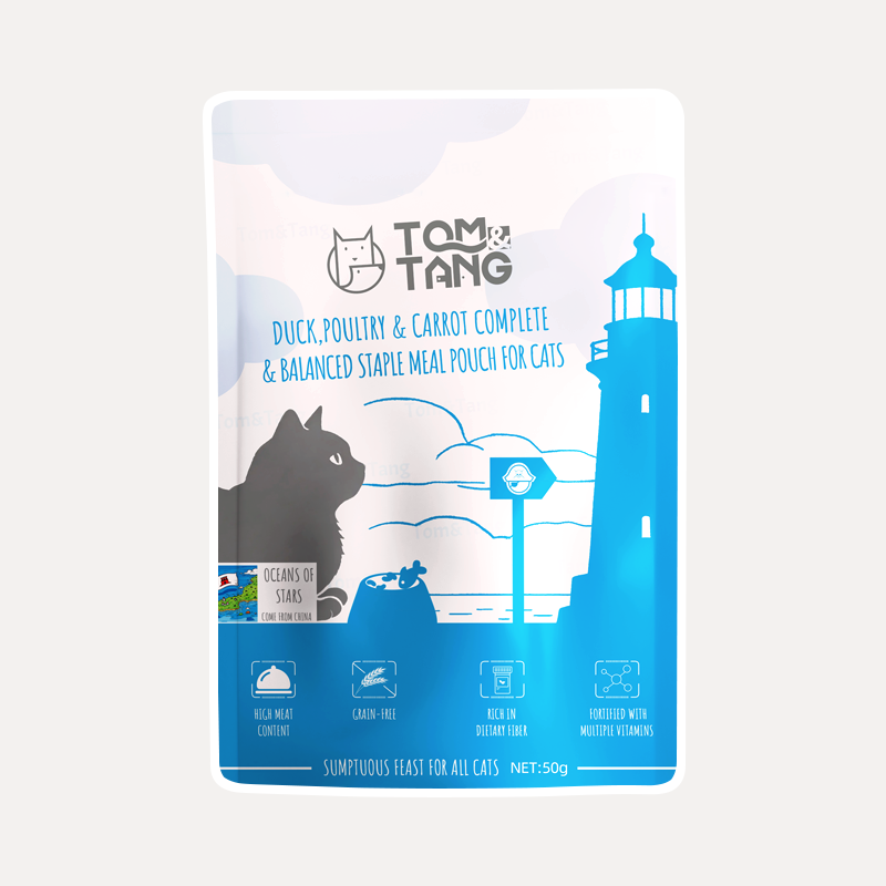 TOM&TANG汤姆糖全价猫主食餐包海盗系列鸭肉胡萝卜口味 50g/袋