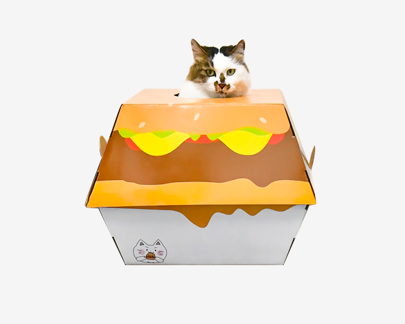 得酷汉堡盒猫窝猫抓板 瓦楞纸巨无霸款