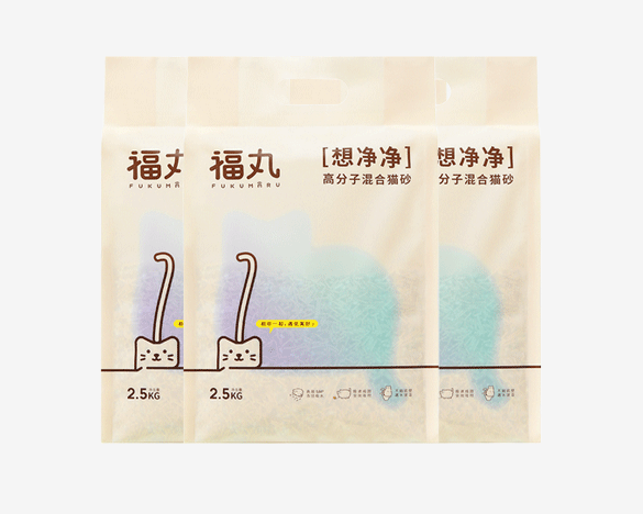 福丸高分子豆腐膨润土混合猫砂2.5kg*4包
