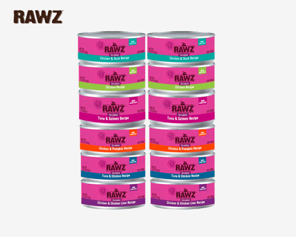 美国RAWZ罗斯 Shreds肉丝系列无谷全猫罐头85g*12罐 多口味随机组合装