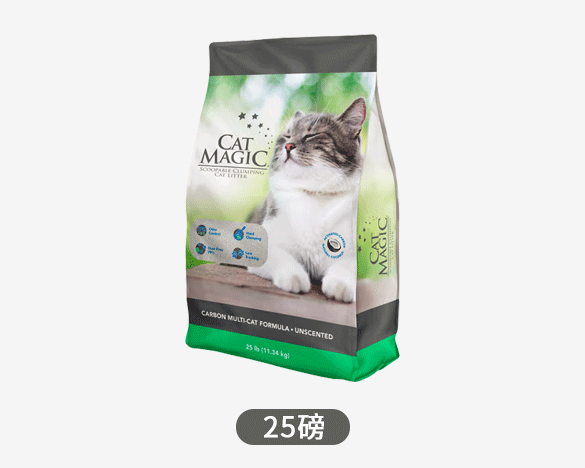 美国CatMagic喵洁客 益生菌矿物土活性炭猫砂25磅