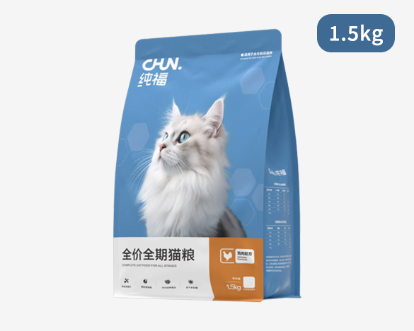 纯福全价全期猫粮无谷酶解 鸡肉配方1.5kg
