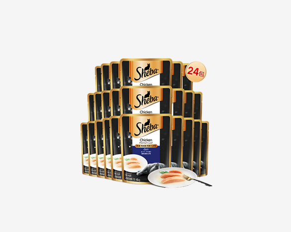 泰国进口希宝猫餐包 成猫慕斯鸡肉口味70g*24包