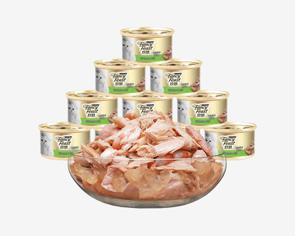 珍致猫罐头猫咪零食 泰国进口成猫幼猫粮湿粮85g*24罐 金枪鱼鲣鱼明虾口味