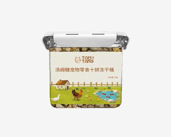[直接买]TOMTANG汤姆糖 猫狗通用宠物冻干零食冻干十拼桶200g