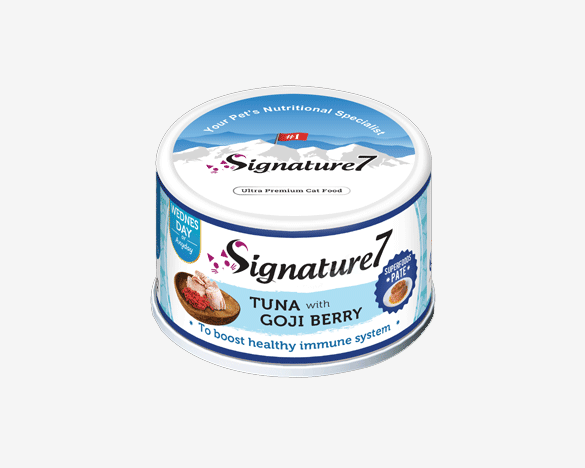 心宠怀Signature7肉酱系列小白罐 吞拿鱼鸡肉枸杞猫罐头80g*1罐