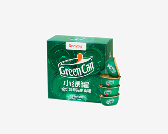 红狗RedDog 小绿罐猫咪主食罐70g*8罐 三文鱼口味