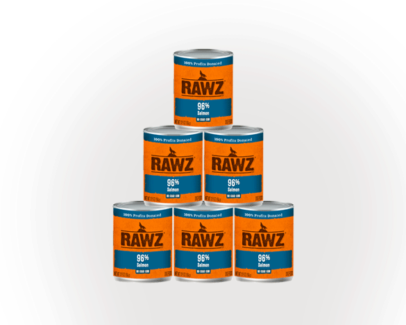 RAWZ罗斯96%含肉量三文鱼无谷全犬罐354g*6罐