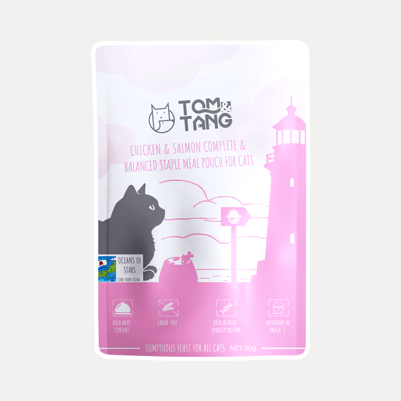 TOM&TANG汤姆糖全价猫主食餐包海盗系列鸡肉三文鱼口味 50g/袋