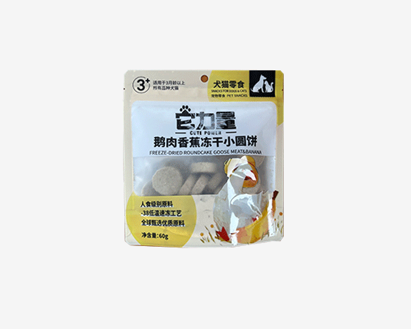 它力量 犬猫通用零食鹅肉香蕉冻干小圆饼60g