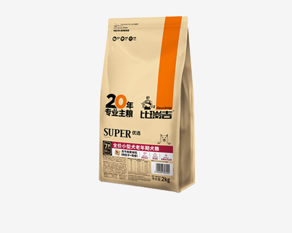比瑞吉优选系列草本冻干小型老犬狗粮2kg