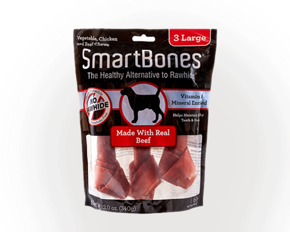 SmartBones狗狗磨牙棒 牛肉味大号-3支装