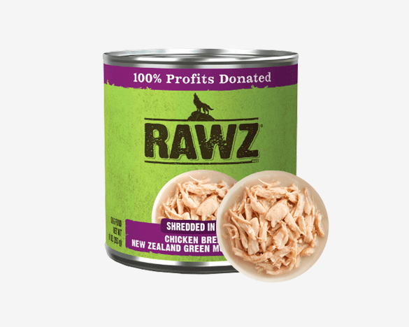 RAWZ罗斯肉丝系列 绿唇贻贝鸡胸肉配方狗罐头283g*1罐