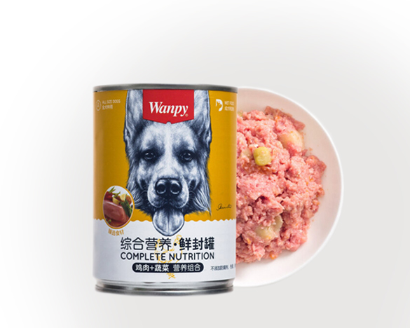 顽皮犬用鸡肉+蔬菜全犬罐 375g*12罐