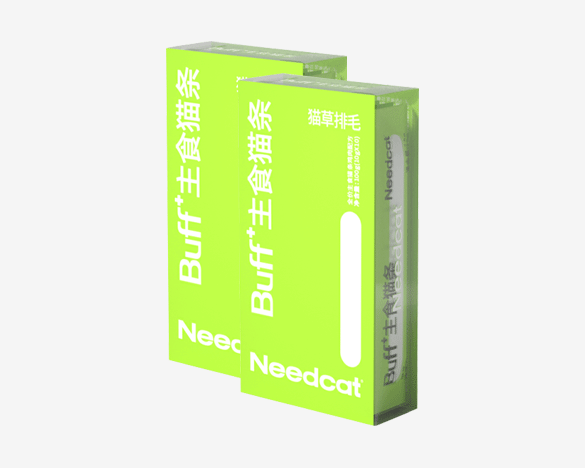 Needcat你的猫 BUFF功能型猫咪全阶段主食猫条 猫草口味两盒装 10g*20条