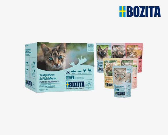 [3人团]脖子疼Bozita全阶段主食猫餐包 混合口味85g*12盒 A款